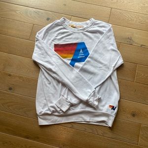 Aviator Nation White Logo Sweatshirt